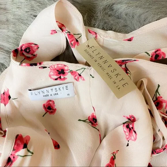 NWT Flynn Skye Mimi Pink Floral Mini Dress Sz. XS - Picture 5 of 6